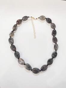 1 pieza Collar de cuentas de plástico con nubes de estilo bohemio en colores multicolor, joyería hecha a mano para usar en la playa y días festivos de verano, regalo ideal para uso diario