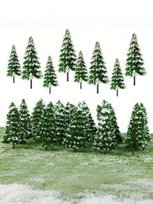 10 pezzi Alberi di pino innevati in miniatura da 5 cm/1,9 pollici a 7 cm/2,8 pollici, piccoli alberi di Natale simulati di pino Norby, alberi di Natale artificiali verdi, alberi di pino innevati con fiocchi di neve, decorazioni natalizie, alberi di pino invernali in miniatura per decorazioni per la casa, per decorazioni natalizie, decorazioni per micropaesaggi, esposizione da tavolo, forniture per feste di Natale