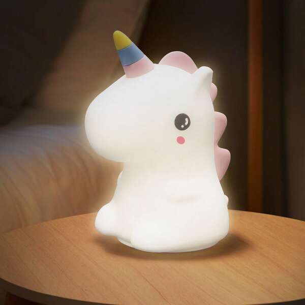 Unicorn Smart Touch Lamp, 7-Color Changing Fantasy Theme Night Light, Rechargeable Atmosphere Lamp, Soft Lighting & Sleep Bedside Lamp, Kawaii Room Decor, USB Rechargeable Room Decor, Perfect Gift For 10 Holidays