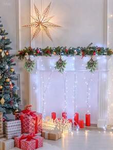 2 peças de visco artificial com bagas, enfeite de visco nevado para pendurar no Natal, flores artificiais de Natal, enfeites para árvore de Natal, para decoração de árvore de Natal, guirlanda DIY, embrulho de presentes de Natal, decoração de lareira, decoração de casa para festas de casamento, decoração de Natal para quarto, decoração de Natal de inverno, presentes de Natal para casa, decoração de Natal - Multicolorido - Ver 6