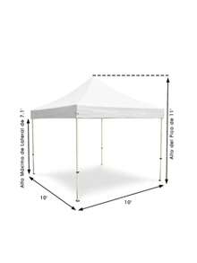 Carpa Toldo Plegable 3x3 Impermeable Y Reforzado  Color Azul, rojo o blanco - Rojo - Ver 6