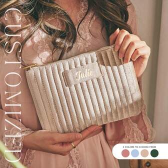 Personalized Makeup Bag, Personalized Travel Toiletry Bag, Bridal Party Gift, Personalized Pencil Case, Customized Bridesmaid Proposal Gift