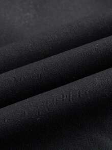 男士轻便透气风衣夹克，带可调节兜帽和抽绳，大口袋，拉链开合 - 休闲长款外套，适合日常穿着、约会、旅行 - 春秋必备，风衣夹克，春季外套，简约风格，耐用面料 - 黑色 - 查看 4