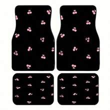 4pcs Crystal Velvet Car Floor Mats, Full Coverage Colorful Printed, Suitable For Most Car Models, Soft And Durable Floor Protection, Universal Car Interior Lining Mats