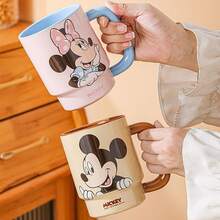 Disney 1 件陶瓷马克杯收藏套装 - 米奇米妮唐老鸭黛西经典人物耐热饮具，可重复使用的瓷咖啡杯，适用于办公室家庭酒吧装饰，动漫收藏品圣诞节生日情人节礼物 - 彩色 - 查看 2