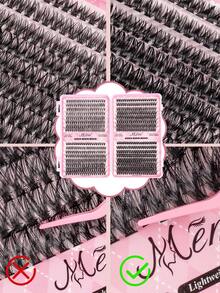 640 pestañas postizas naturales y suaves, 10D 20D 30D 40D volumen mixto de 8-16 mm, rizado D, densidad de 0.07 mm, para extensión de pestañas DIY hecha a mano para maquillaje diario, cosplay de manga, caja de regalo mejorada con grupos de pestañas individuales y postizas - Negro - Ver 11