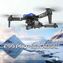 E99Pro Drone With Dual Camera & Dual Battery Foldable RC Quadcopter For Beginners Indoor Outdoor Affordable UAV Christmas Gift Remote Control Toys Controlled - E99Pro-螢幕控制-雙電池 - 查看 2