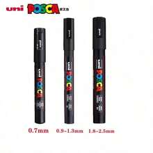 Marcador acrílico de combinación blanco y negro UNI para carteles POP, grafitis/anuncios, suministros de arte PC-1M, 3M, 5M