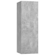 Set di mobili TV Larryhot da 6 pezzi, in legno ingegnerizzato grigio cemento, resistente, facile da montare, ideale per l'arredamento della casa - Grigio - Visualizzare 6