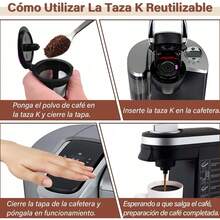 4 Pcs Cápsula de café Recargable,Cápsulas Reutilizables,filtro de café reutilizable ,Tazas de café K Recargables Universales,Compatible con  2.0 y 1.0, serie MINI PLUS - 1 - Ver 6