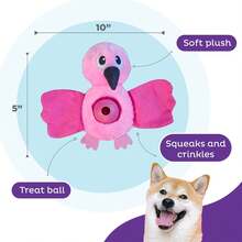 By Nina Ottosson Hide-Ablez Plush Dog Puzzle With Treat Ball, Flamingo, Pink,20999685 - Màu Cam san hô - Xem 5