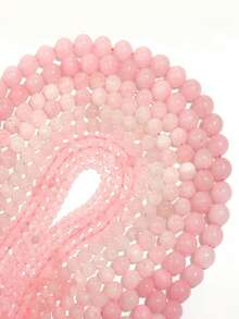 1 Stück Natürliche Rosenquarz Kristall Lose Perlen für DIY Schmuckherstellung, Armbänder, Halsketten