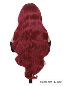 Peruka z koronką z przodu 13x6, 24-calowe, jedwabiste, gładkie, syntetyczne, długie, kręcone włosy, wysokiej jakości peruka o naturalnym wyglądzie, wstępnie wyrwana linia włosów, syntetyczna peruka z koronką z przodu odporna na ciepło z baby hair, odpowiednia dla kobiet, regulowany pasek, odpowiednia do noszenia na co dzień, na Boże Narodzenie, Halloween, Nowy Rok, karnawał, festiwal muzyczny i inne okazje