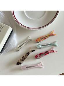 1 pieza Pinza de pelo con diseño de pez pequeño, pinza de cocodrilo, pinza para flequillo, pinza para el cabello, accesorio de cabello versátil y elegante, adecuado para uso diario, escuela, vacaciones en la playa, trabajo, transporte, fiestas, cumpleaños, regreso a clases, salidas, clips para el cabello, pasadores de cabello