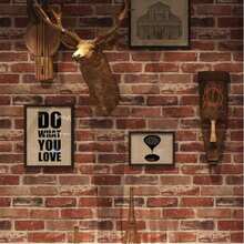 1 Roll Red Brick Peel And Stick Wallpaper, Removable And Reusable, Suitable For Renters, Can Be Used In Bathroom, Farmhouse Kitchen, Outdoor Decor, Bedroom, Living Room And More - Brown - View 7