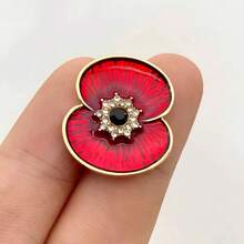 Lest We Forget 2025 Poppy Lapel Pin Brooch UK Remembrace Day Badge Jewelry Costume Accessories Bag Charms Office Accessories