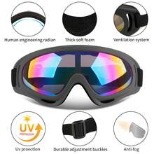 1/2 Packs Ski Goggles, Snow Goggles Snowboard Goggles For Men Women - UV Protection Foam Anti-Scratch Dustproof - Multicolor - View 2