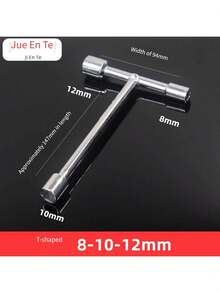 3pcs Mini T-Type Wrench Set, Short Triangle Screwdriver Bits, Household Manual Tool For Removing Hex Screws - Three-head T-type 8-10-12mm - View 5