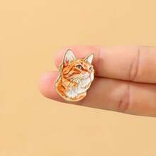 姜猫自拍珐琅胸针 时尚装饰胸针 衣领徽章 包包徽章 珠宝礼品 2025 新款服饰配饰 包包挂饰 办公配饰 圣诞男士礼物 包包别针 - 彩色 - 查看 5