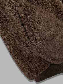 Women's Casual Loose Plush Hoodie With Pockets, Open Front Cardigan, Autumn/Winter