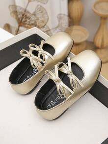 Bailarinas de tipo Mary Jane para niñas - Dorado - Ver 3