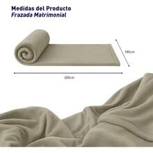 Cobija Matrimonial, Franela de Alta Calidad, Frazada Cmoda y Calientita Tejido Suave y Clido, Manta de Polister Ultrasuave, Calidad Premium 2, Marino, Matrimonial - Matrimonial + Perla - Ver 3