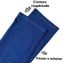 Kit 2 Jeans 48-56 PLUS Black Medium Men's Laicra Slim Basic Casual Premium Direct From The Factory With Elastane - Medium Wash - View 7