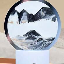 1pc Led Creative Sandglass, Festival Gift, Glass Liquid Sand Painting Night Light, Usb/Battery Dual-Use Touch Night Light, Bedroom Ambient Table Lamp, Home Decoration, Gift For Friends Birthday Gifts Graduation - Glass Quicksand Painting Night Light - View 12