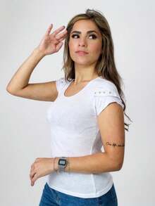 Kit Of 3 Women's Blouses With Short Sleeve Detail - Blanco / Blanco / Blanco - Ver 2