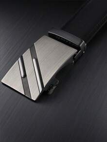 1条经典几何图案棘轮自动扣皮带，长度39.4-66.9英寸 - 雙色帶 - 查看 5