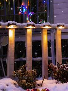 Solar Powered LED Lights, Solar Deck Lights Outdoor Solar Step Lights, Suitable For Stairs, Landscape Lighting, Steps, Fences, Yards, Patios, Touch Lights And Pathways, Available In White Light/Warm Light