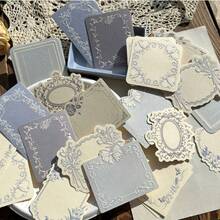 30 件/盒厚压花装饰便签，艺术压花特殊纸卡，剪贴簿材料