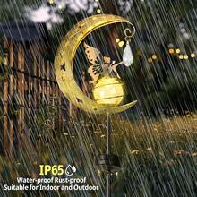 Tượng nàng tiên vườn năng lượng mặt trời cao 83cm, tượng trang trí ngoài trời hình mặt trăng cho sân vườn, đèn trang trí lối đi và bãi cỏ năng lượng mặt trời, đồ trang trí sân vườn. - Nhiều màu - Xem 9