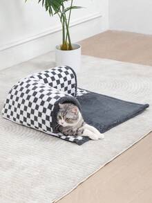 1pc Soft & Comfortable Cat Tunnel Cat Bed, All-In-One Cat Playground And Sleeping Sofa, Suitable For Small, Medium And Large Cats