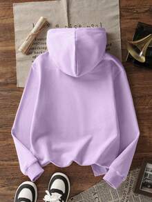 Tween-Mädchen 1 Stück Thermofutter, dick und warm, Kapuzenpullover, geeignet für Kinder, Herbst/Winter, Langarmshirt