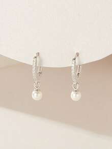 1對925純銀貝母垂墜耳環女士紀念日高級珠寶情人節禮物