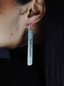 1 Pair Elegant Gold Cross Earrings, Stud Symbol Earrings, Gold Iconic Earrings, Everyday Jewelry, Original Design Earrings, Customized Jewelry For Opposite Designs, Personalized Name Customization Earrings, Opposite Styles, Rectangular, Abstract Design Styles.