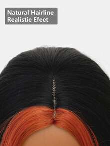 clouder Black Highlight Orange Extra Long Curly Wig 30 Inch Cosplay Wig Halloween Christmas Wig Elegant Soft Matte Hair Loose Curls Casual Outing Street Punk Wig Rock Wig Fluffy Natural Cool Girl Synthetic Heat-Resistant Fiber Wig Suitable For Women Daily Party Wig Music Festival Wig Avant-Garde College Style Wig Modern Fashion Gothic Wig - 挑染棕色 - 查看 8