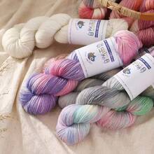 1 pièce - 100g, Fil teint à la main, Fil à changement progressif et ombré, Fil doux et coloré (Convient pour le tissage d'écharpes, de couvertures, de pulls, de chapeaux, de gants, de chaussettes)