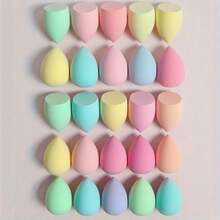 50pcs High Quality Latex Free Makeup Sponges Multi Color Foundation Blenders Smooth Application For All Skin. Random Color And Shape Multicolor Makeup Sponge, Mixed BB Cream, Foundation Liquid, , Also Mixed Concealer, Blush, Eyeshadow, Water-Resistant Dry Wet Use Powder Makeup Sponge