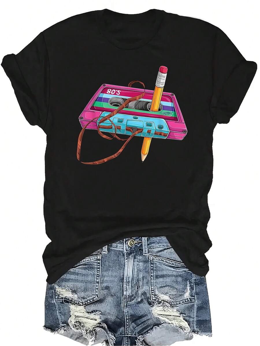 Women T-Shirts - Black - View 1