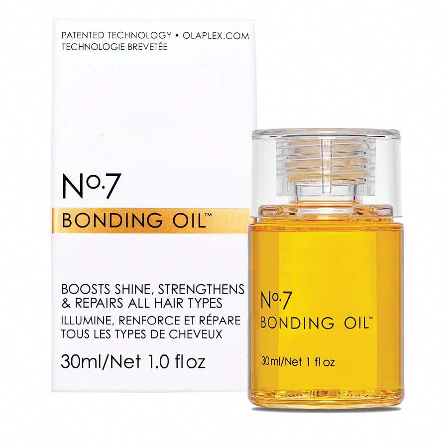 Olaple Olaple No. 7 Bonding Oil, Concentrated High Shine Oil, Heat Protectant, Visibly Smooths & Softens Hair, Added Color Vibrancy, Up To 72 Hour Frizz Control, For All Hair Types, 1 Fl Oz - 1件 - 查看 1