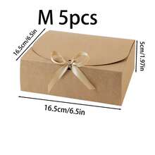 2 件/5 件/10 件带盖礼品盒，棕色礼品盒散装配棕色蝴蝶结丝带，伴娘求婚礼物盒，牛皮纸礼品盒，适用于婚礼、圣诞节、万圣节、派对、单身派对、婚礼、单身女郎、新娘、派对装饰生日、伴娘求婚礼物、婚礼装饰、新娘送礼会 - 咖啡棕 - 查看 12