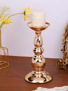 1 Peça/1 Conjunto Suporte de Vela de Pilar Romano de Ferro Forjado, Decoração de Ornamentos de Suporte de Vela de Estilo Retrô, Adequado para Lareira, Casamento, Natal, Festa de Inauguração da Casa, Jantar à Luz de Velas, Simples Decoração de Mesa Romântica para Casa