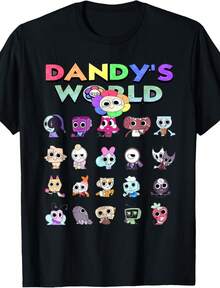 Dandy's World Costume For And Adults Birthday Gifts T-Shirt - 黑色 - 查看 1
