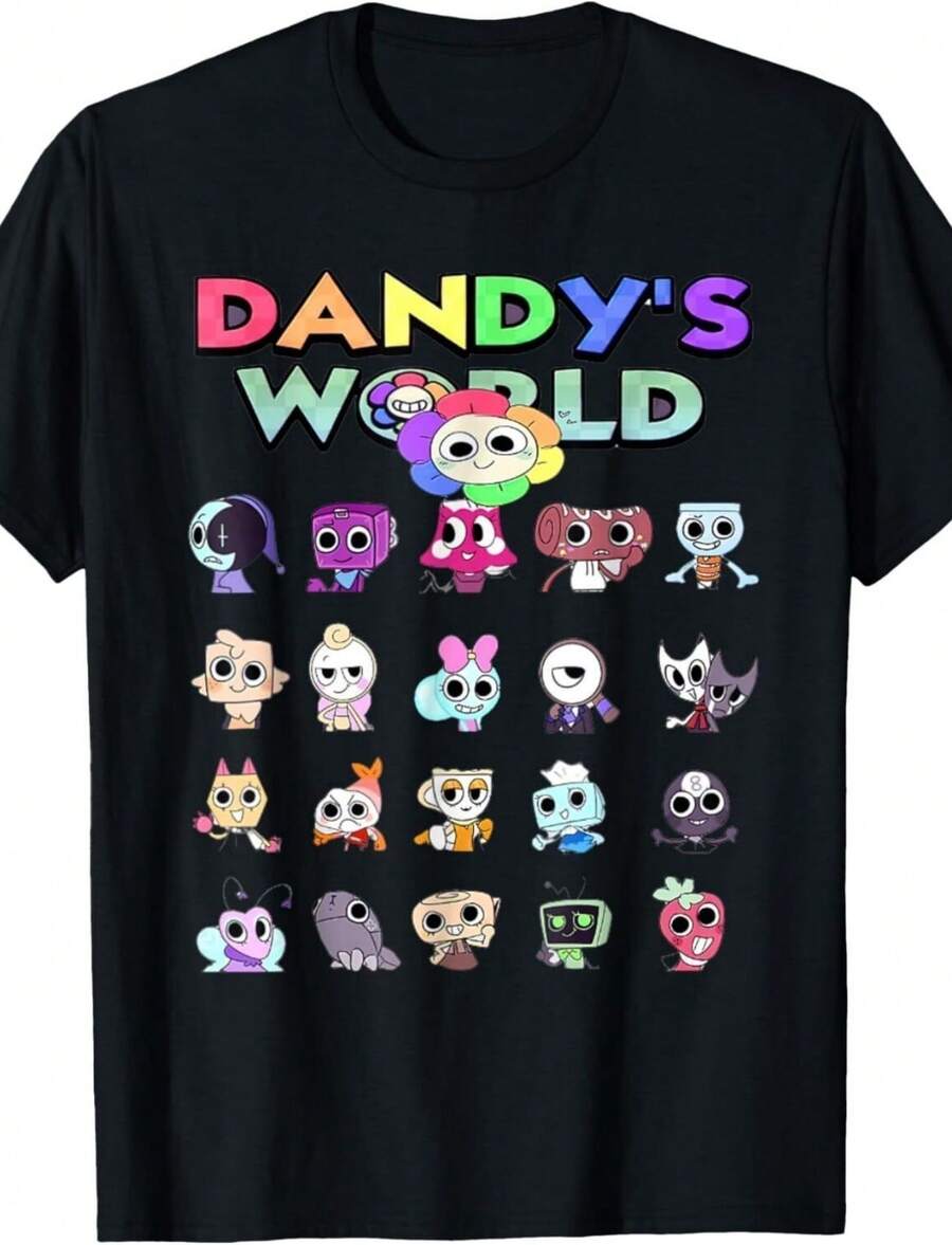 Dandy's World Costume For And Adults Birthday Gifts T-Shirt - 黑色 - 查看 1