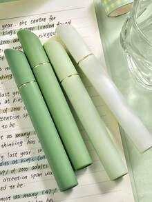 4pcs In Set Colin 669 Fruit-Colored Mist Large-Capacity Lipstick, Student Key Point Marking Soft Tip DIY Painting Highlighter