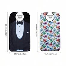 1pc/2pcs Fashionable Butterfly Pattern Apron, Multiple Designs, Clothing Protector, Foldable Bottom Pocket, Crumb Catcher, Dual Layer, Suitable For Adults, Elderly, And Caregiving - Multicolor - View 12