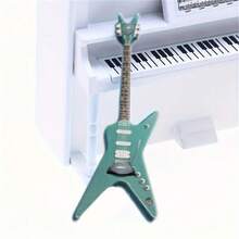 1/4 件迷你电吉他模型，适用于娃娃屋，娃娃屋配件，娃娃屋装饰，微缩场景 DIY 零件，逼真迷你吉他，多种颜色，青少年微型创意玩具