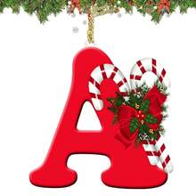 زخارف حرفية من الألف إلى الياء لتزيين شجرة عيد الميلاد - علامات شخصية معلقة للأبجدية الإنجليزية لصنع زخارف DIY